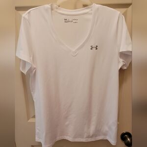Under Armour White V-Neck T-Shirt